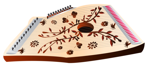 Гусли на белом фоне