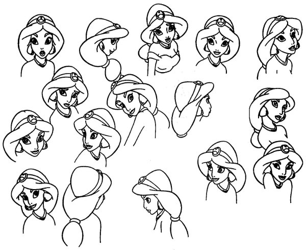 Эскизы мультяшных персонажей