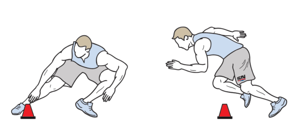 Челночный бег с кубиками