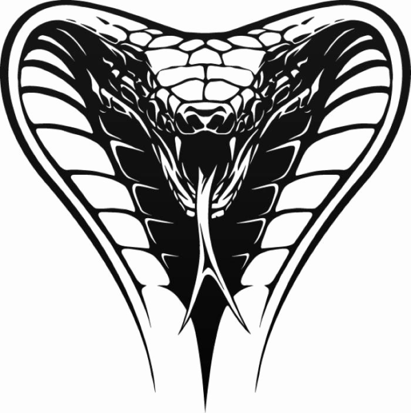 Тату голова змеи