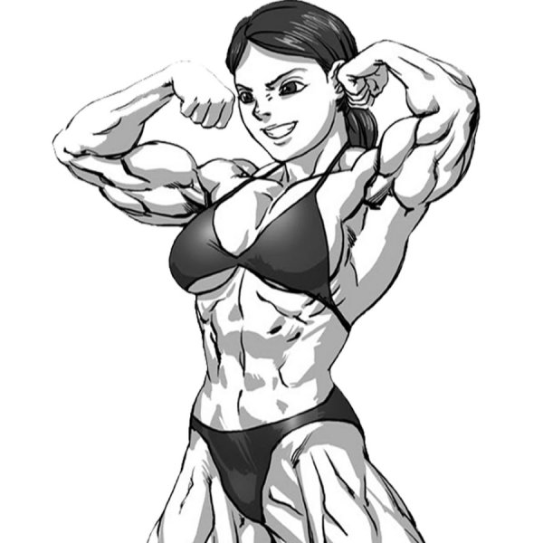 Спортивная накаченная девушка референс