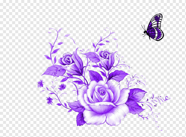 Узор в сиреневых цветах