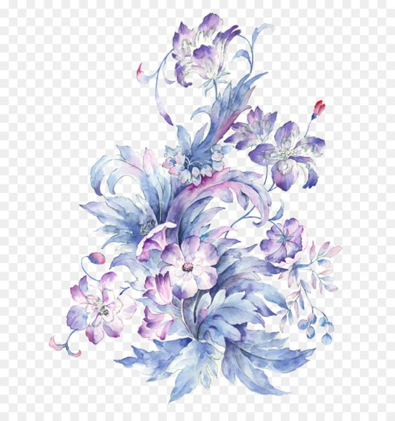 Цветочный узор акварель