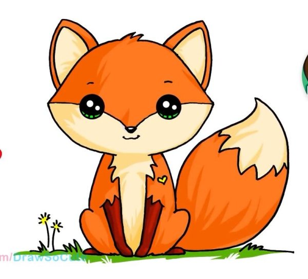 Лиса рисунок для детей