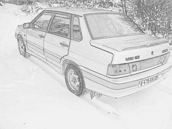 Нарисовать ВАЗ 2115