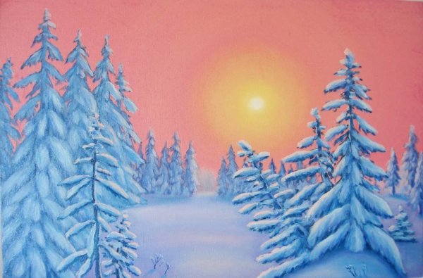 Рисунок на зимнюю тему