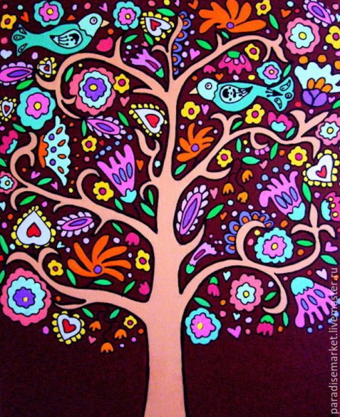 Дерево счастья абстракция