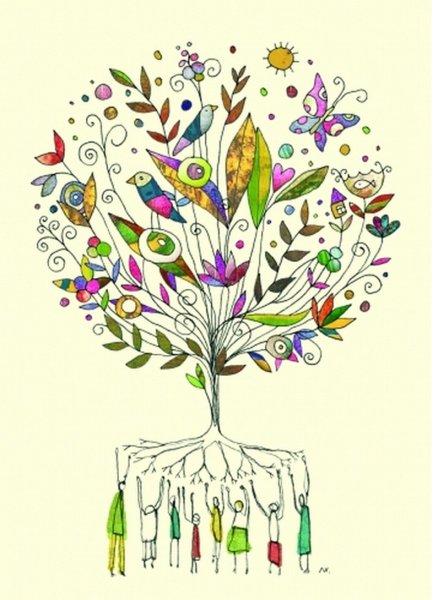 Дерево счастья рисунок