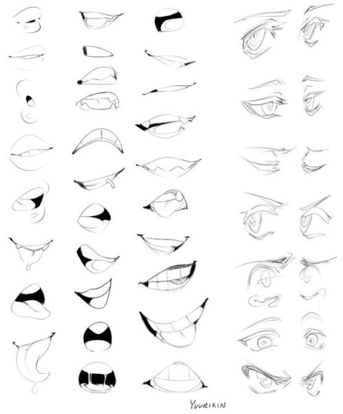 Рот референсы для рисования