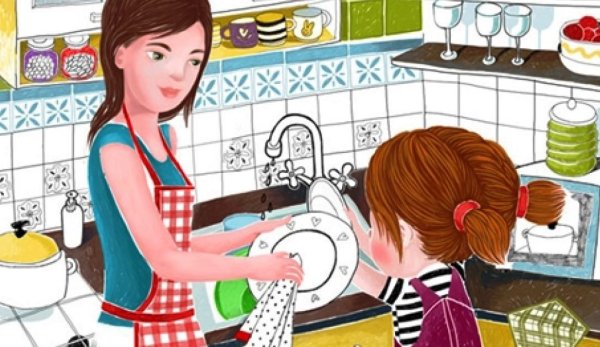 Рисунок как я помогаю маме