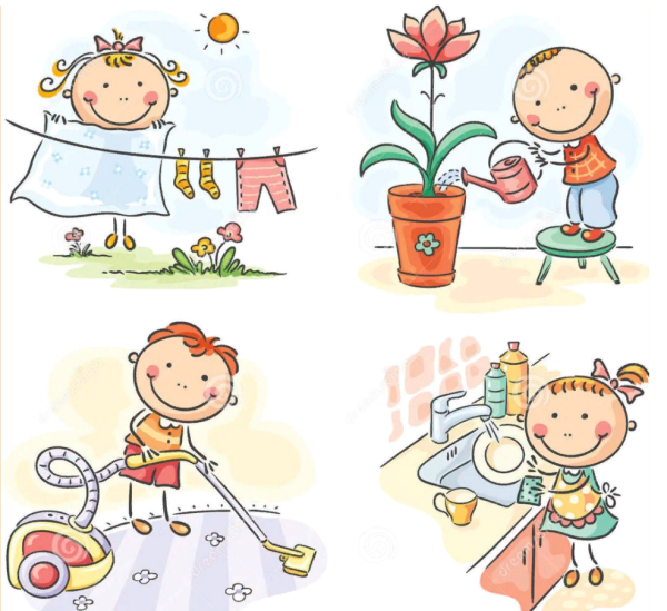 Ребенок помогает маме рисунок