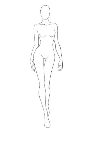 Макет для рисования одежды