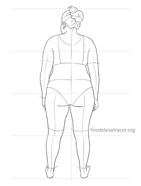 Рисования эскизов полных женщин