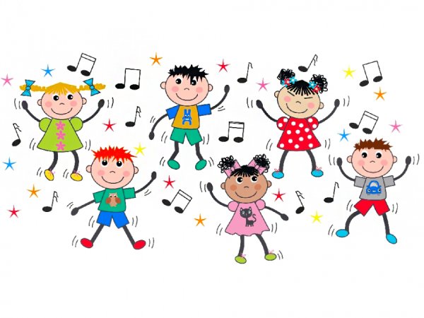 Рисование дети танцуют на празднике в детском саду