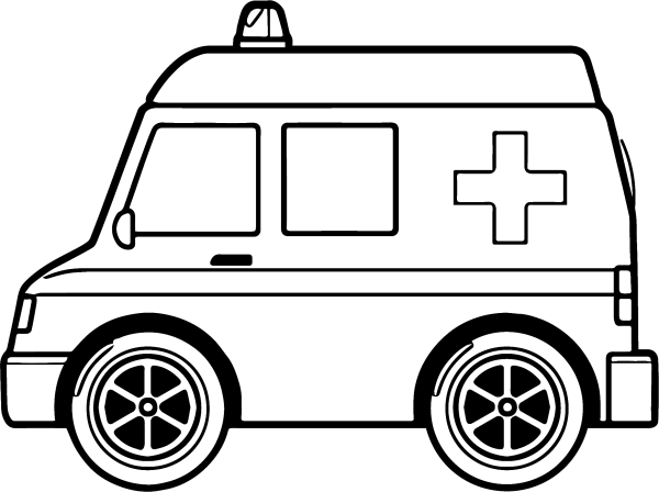 Раскраска машинки скорая