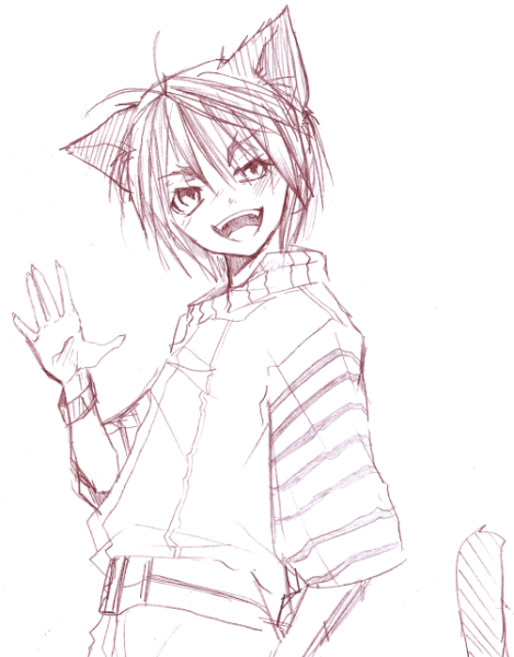 Аниме парни с котами