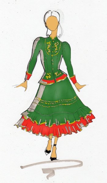 Эскиз национального костюма