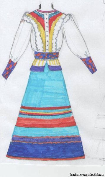 Эскиз украинского народного костюма