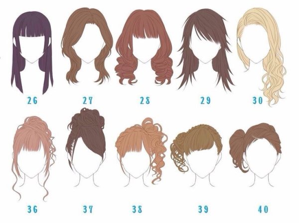 Волосы аниме туториал женские