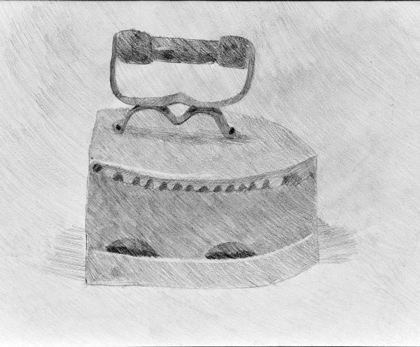 Рисование старинных утюгов
