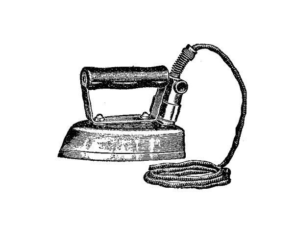 Утюг черно белый