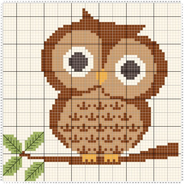 Сова жаккард схема