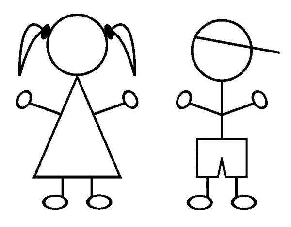 Схематическое изображение человека в движении