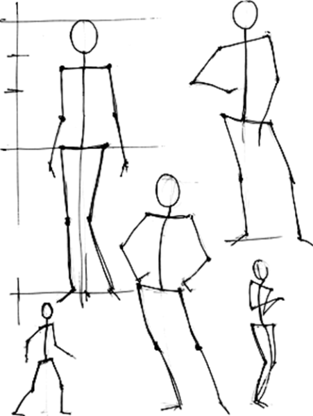Пропорции человеческой фигуры схема