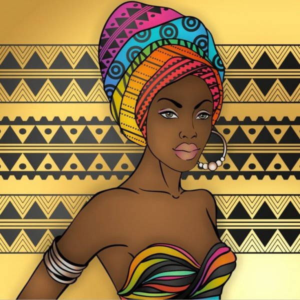 Портрет в африканском стиле