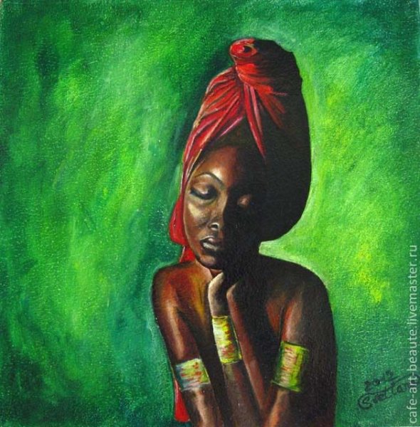 Картина портрет афроамериканки