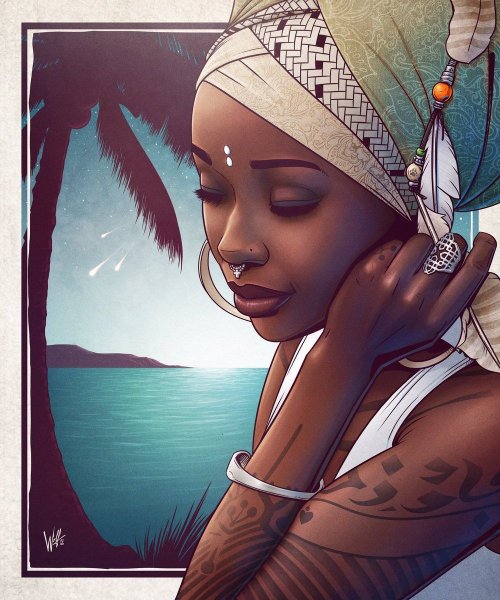 Африканка Графика