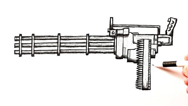 M134 Minigun чертеж