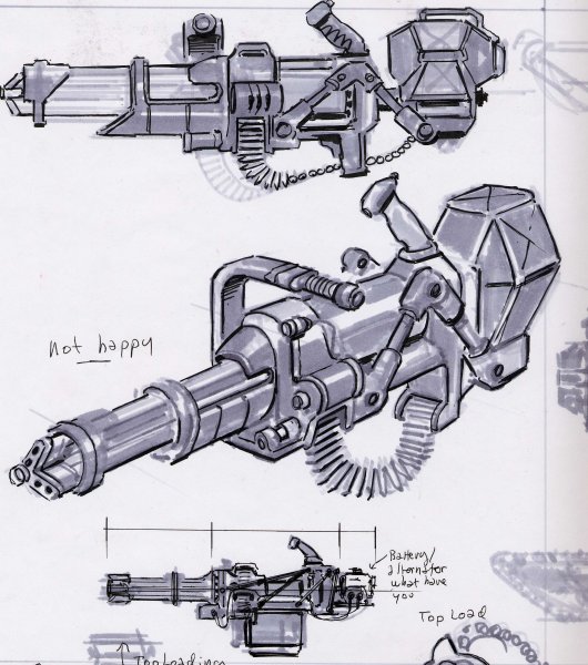 Пулемет Миниган чертеж