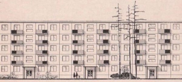 Нарисовать панельный дом