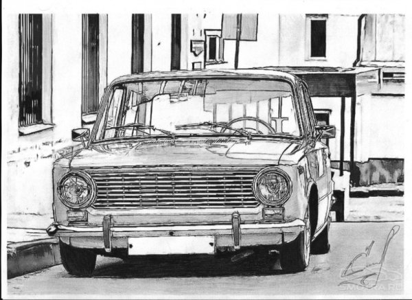 Жигули карандашом