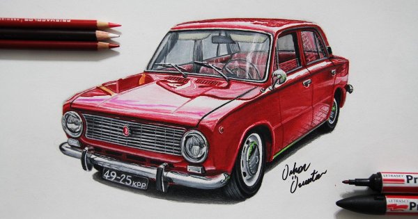 Нарисовать ВАЗ 2101