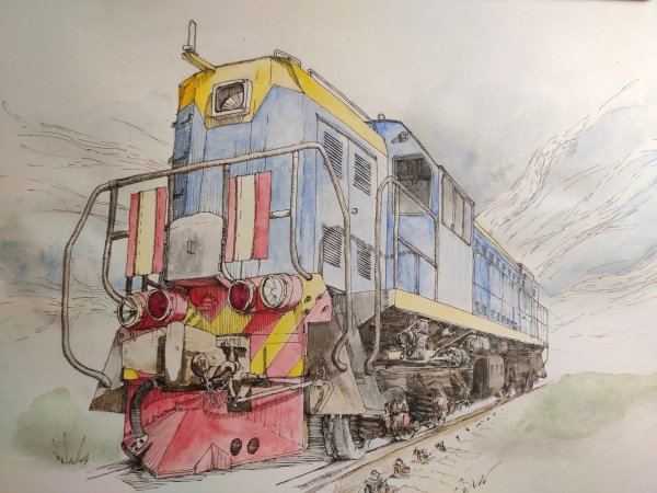 Тепловоз тэм2 рисунок