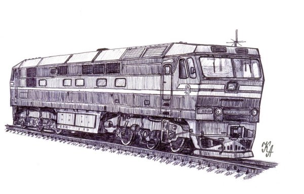 Тепловоз тэп70 рисунок