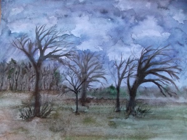 Рисование пасмурного дня