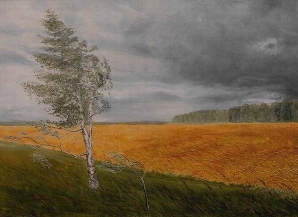Левитан картины поле гроза