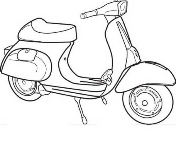 Раскраска скутер Хонда дио