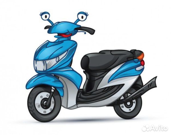 Мопед рисунок