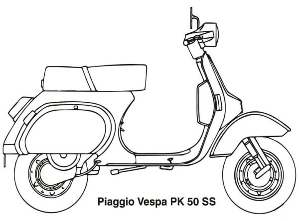 Vespa мотороллер чертеж