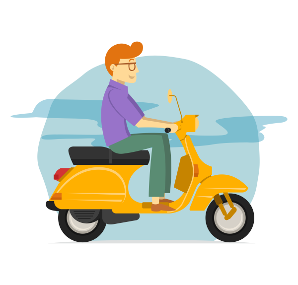 Мотороллер вектор