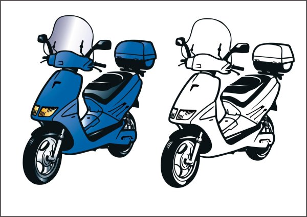 Мопед рисунок