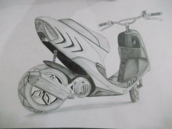 Рисунок мопеда Хонда дио
