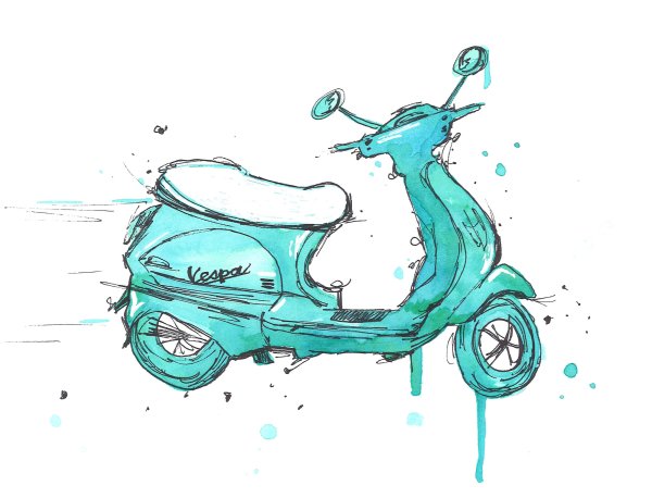 Vespa иллюстрации