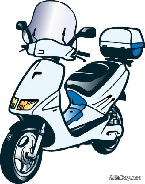 Итальянский скутер вектор