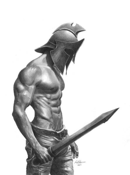 Спартанец для срисовки