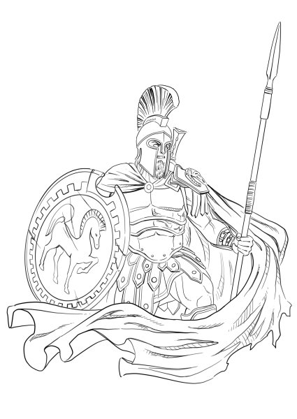 Греческий гоплит тату